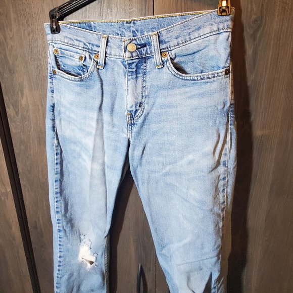 Mens Levi's 511 slim fit distressed jeans mens 29×30 - Picture 2 of 6